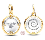 Charm Sterling Silver 925 Mini Locket Bee Protect Your Energy, Animal Bracelet Pendant