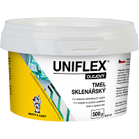 Uniflex oil-based glazing putty, repaintable, 500 g