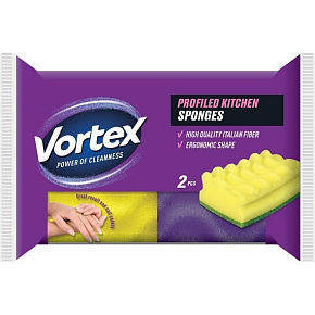 VORTEX Dish Sponge PROFILED & CARE 2 pcs