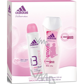 Adidas Action 3 Control deodorant antiperspirant spray 150 ml + shower gel 250 ml, gift set