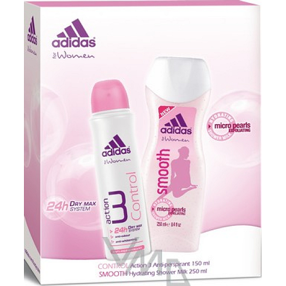 Adidas Action 3 Control deodorant antiperspirant spray 150 ml + shower gel 250 ml, gift set