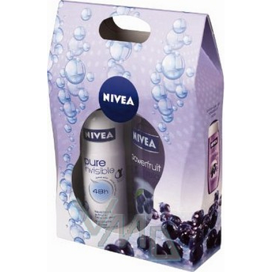 Nivea Kazinvisible shower gel 250 ml + antiperspirant spray 150 ml, for women cosmetic set
