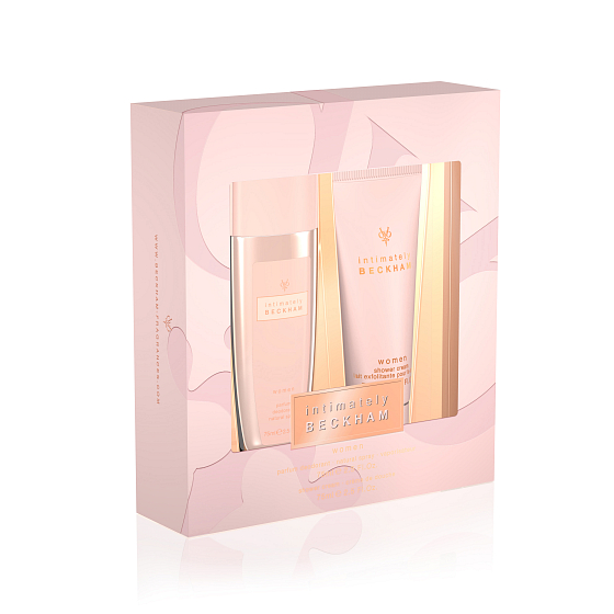 David Beckham Intimately Perfume Deodorant for Women 75 ml + 75 ml shower gel, cosmetic set