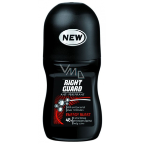 Right Guard Energy Burst roll-on ball deodorant for men 50 ml