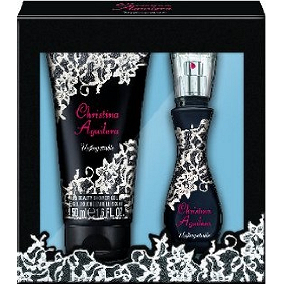 Christina Aguilera Unforgettable perfumed water for women 15 ml + shower gel 50 ml, gift set