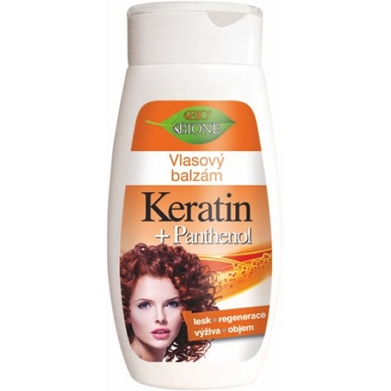 Bione Cosmetics Keratin & Panthenol regenerating hair balm for all hair types 260 ml