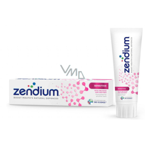 Zendium Sensitive toothpaste strengthens teeth, helps reduce their sensitivity. 75 ml