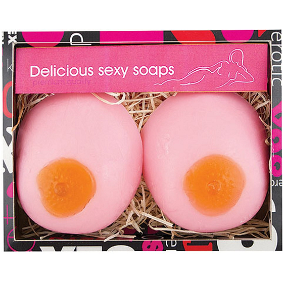 Bohemia Gifts Urban's sexy cosmetics Breasts handmade toilet soap in a box of 2 x 150 g