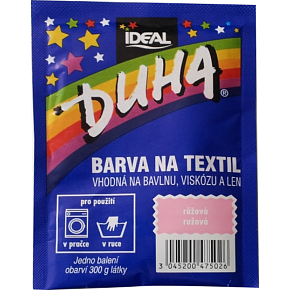 Ideal Duha Pink, fabric dye for cotton, viscose and linen, for 300 g of fabric, 15 g