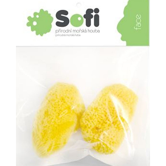 Sofi Face Natural sea sponge 5-6 cm 2 pieces