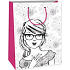 Ditipo Gift paper bag for painting 22 x 10 x 29 cm white girl with glasses Kreativ 40