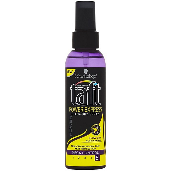 Taft Power Express styling spray for fixing the hairstyle and protection against heat, fixation degree 5 150 ml