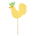 Felt tap with polka dots 7.5 cm + yellow skewers