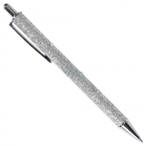 Albi Ballpoint pen glittering silver 14 cm
