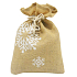 Jute bag with white flakes 27 x 36 cm