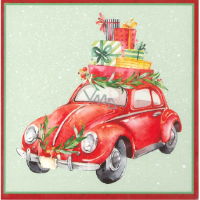Nekupto Christmas gift cards Toy car 6.5 x 6.5 cm 6 pieces