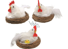 Hen on the nest 9 cm white