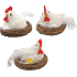 Hen on the nest 9 cm white