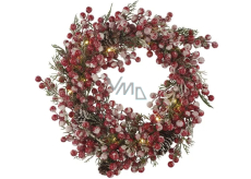 Emos Decorated Christmas wreath with lighting 38 cm, 20 LEDs, warm white