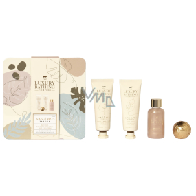 Grace Cole Vanilla bath foam 50 ml + hand and nail cream 50 ml + body cream 50 ml + bubble bath 25 g + tin box, cosmetic set for women