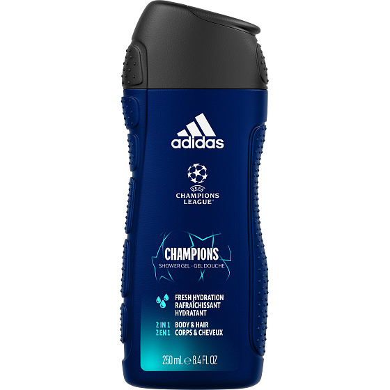 Adidas UEFA Champions League 2in1 shower gel and shampoo for men 250 ml