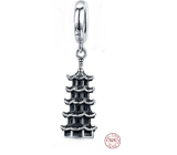 Sterling silver 925 Chinese Tower, travel bracelet pendant