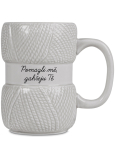 Albi Warm me up, warm you up grey knitted mug 400 ml