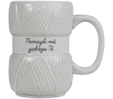 Albi Warm me up, warm you up grey knitted mug 400 ml