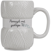 Albi Warm me up, warm you up grey knitted mug 400 ml