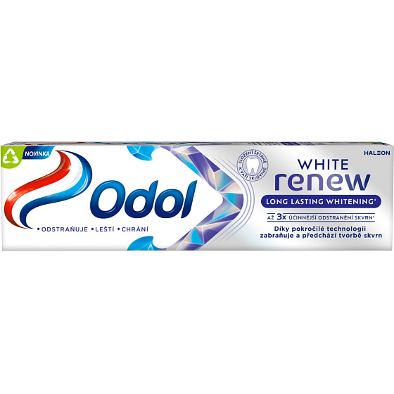 Odol White Renew Long Lasting Whitening Toothpaste with Fluoride 75ml