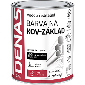 DENAS NA KOV-ZÁKLAD anticorrosive paint for metal, 0100 white, 700 g