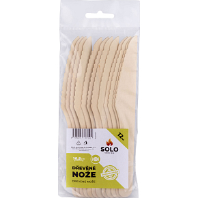 Solo Wooden Cutlery Knife 16.5 cm, 12 pcs