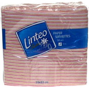 Linteo Satin paper napkins 33 x 33 cm 50 pieces striped