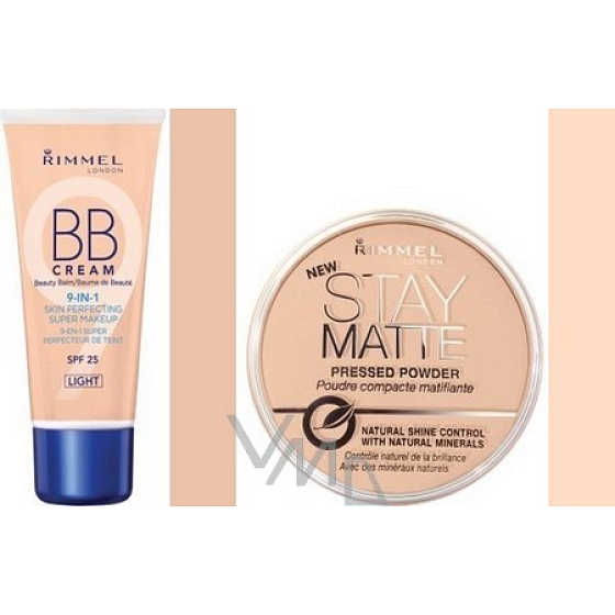 Rimmel London BB Beauty Balm 01 Light 30 ml + Stay Matte Powder 14 g