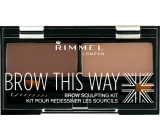 Rimmel London Brow This Way Eyebrow Palette 003 Dark Brown 1.1 g