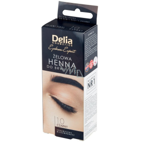 Delia Cosmetics Henna Tint eyebrow coloring gel 1.0 black 1 piece