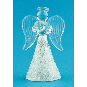 Glass angel narrow on standing 6 cm