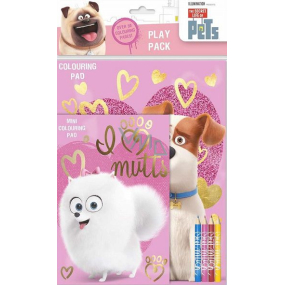 The Secret Life of Pets Play Pack Painting set with 4 pieces of crayons