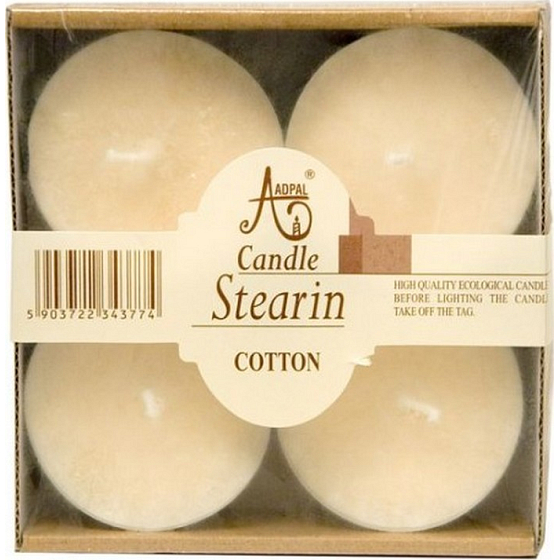 Adpal Stearin Maxi Cotton - Scented Tealight Candles Cotton 4 pieces