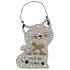 Nekupto Pets wooden sign The cat is in charge here 12 x 8,5 cm