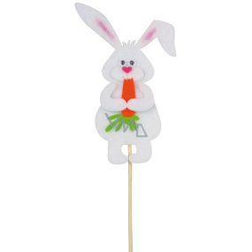 Bunny with carrot white recess 11 cm + skewers