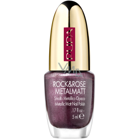 Pupa Rock & Rose Metal Matt matt lacquer effect 3D 002 Rock Burgundy 5 ml