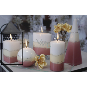 Lima Verona candle dusty pink prism 65 x 120 mm 1 piece