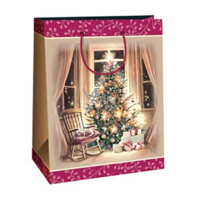 Ditipo Gift kraft bag 22 x 10 x 29 cm Christmas tree, rocking chair