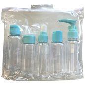 Travel set of containers in plastic packaging 5 x 80 ml