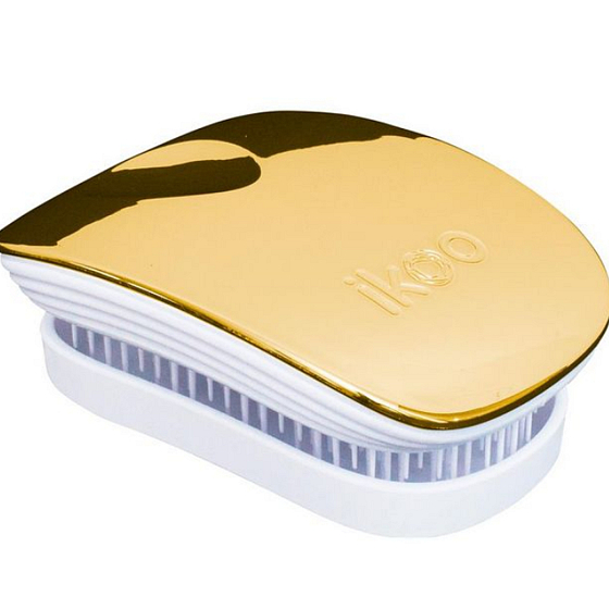 Ikoo Pocket Metallic Pocket Hairbrush According to Chinese Medicine Soleil White