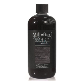 Millefiori Milano Natural Nero - Black Diffuser refill for incense stalks 500 ml