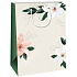 Ditipo Gift kraft bag 27 x 12 x 37 cm beige, white lilies
