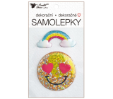 3D Sticker Filled with Glitter Smiley 10.5 x 18 cm