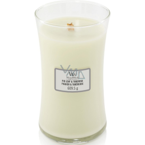 WoodWick Fig Leaf & Tuberose - Fig leaves and tuberose scented candle with wooden wick and lid glass large 609 g
